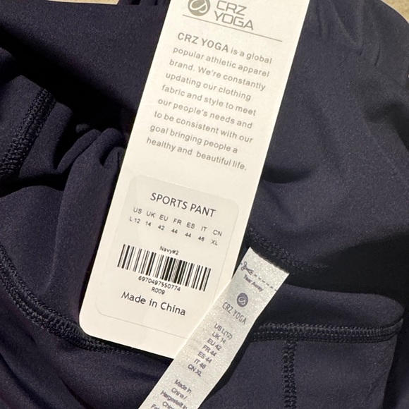 CRZ YOGA Naked Feeling 7/8 Leggings Navy L - Picture 2 of 3